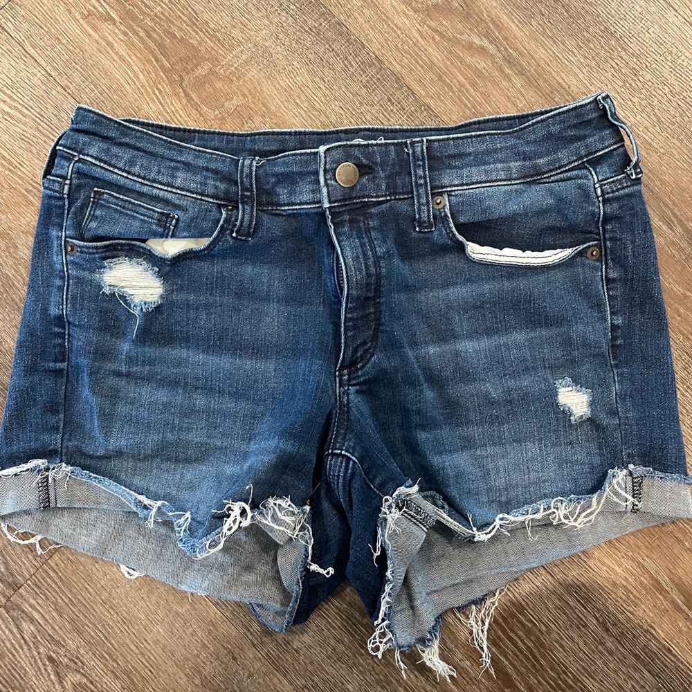 Universal Thread Blue Jean Shorts Distressed Frayed Hem